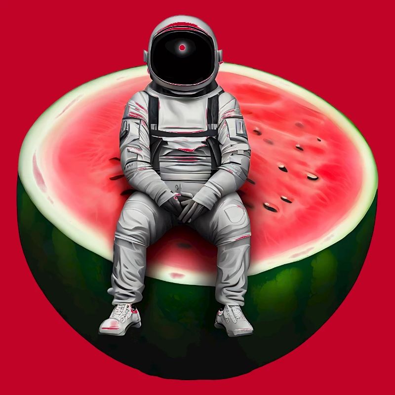 Astronaute sur pastèque