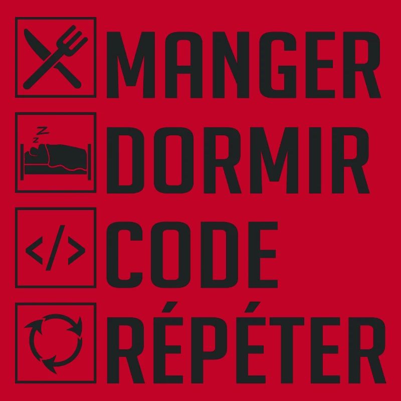 Manger, Dormir, Code, Répéter