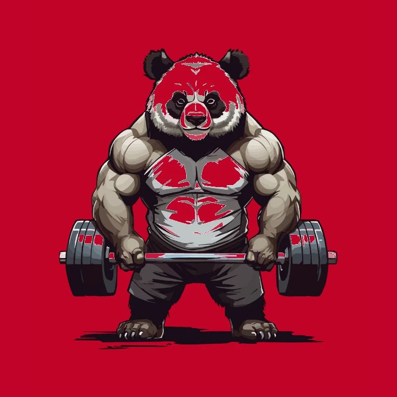 Conception de dynamophilie de musculation Panda