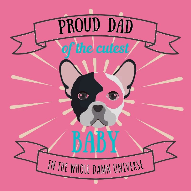 Fier papi de chien chien bouledogue français