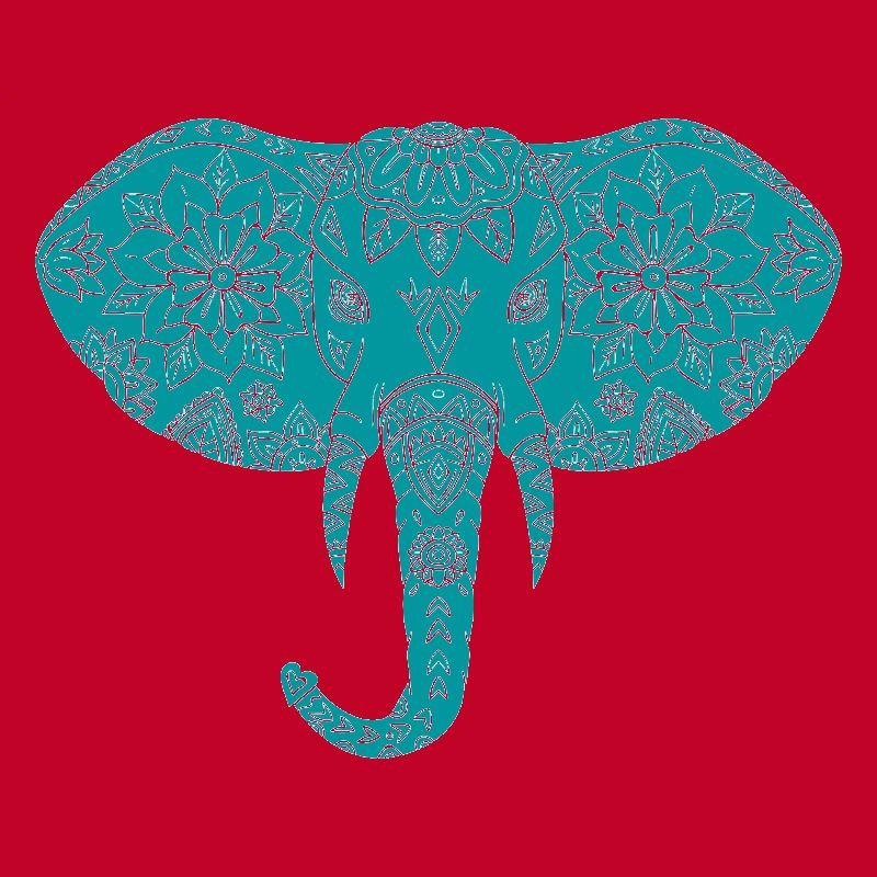mandala elephant design vert d eau love 2
