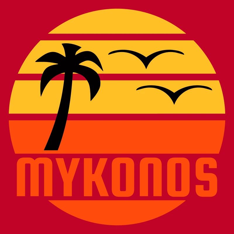 Mykonos (soleil, palmier, oiseaux)