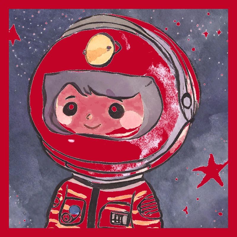 Astronaute mignon dans l’espace