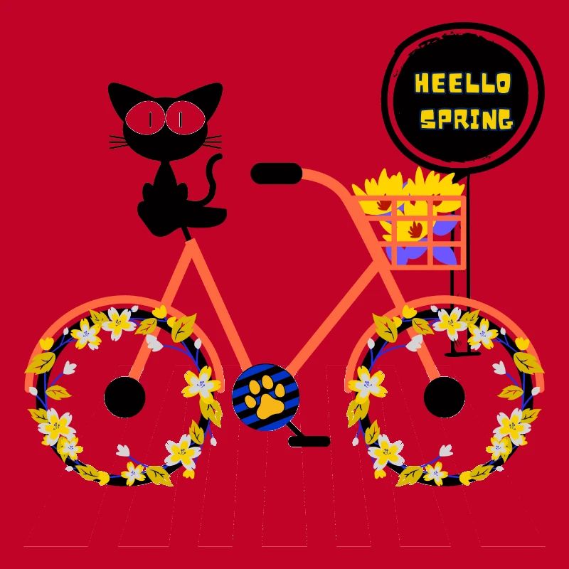 Hello Spring - Spring Cat - Spring Time Gardeners