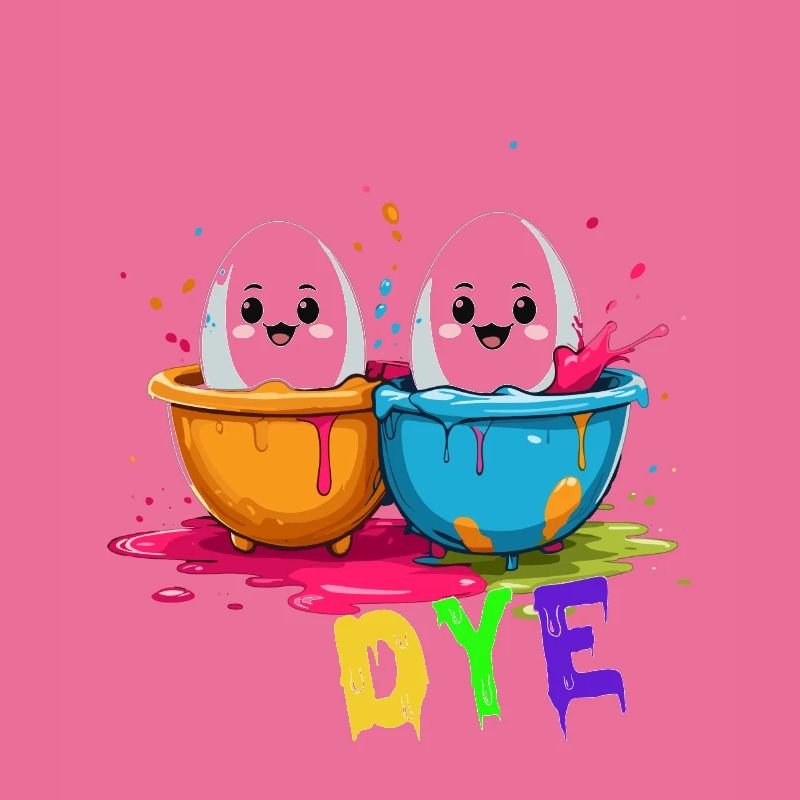 Funny Eggs Dyeing Colors for Easter Artist
