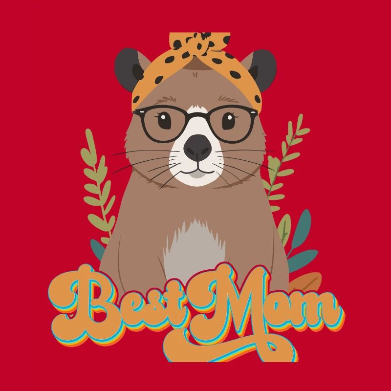 Drôle Capymama Capybara Mère Design