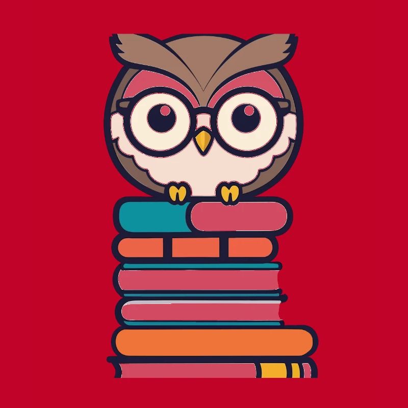 Bücher Eule Süße Buch Illustration Eulen Liebhaber