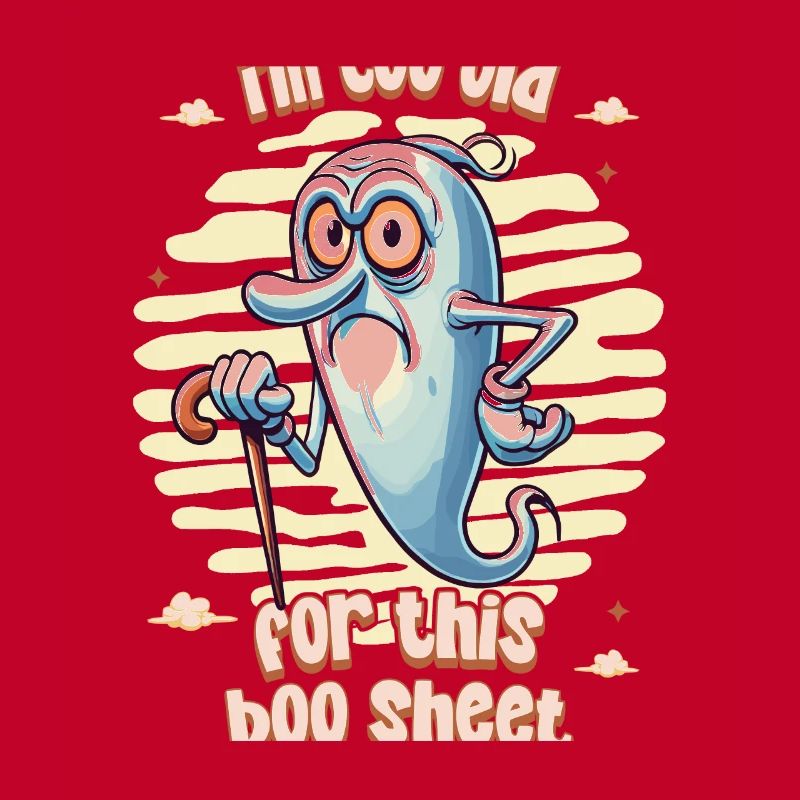 Drôle de dicton Design Grumpy Old Ghost
