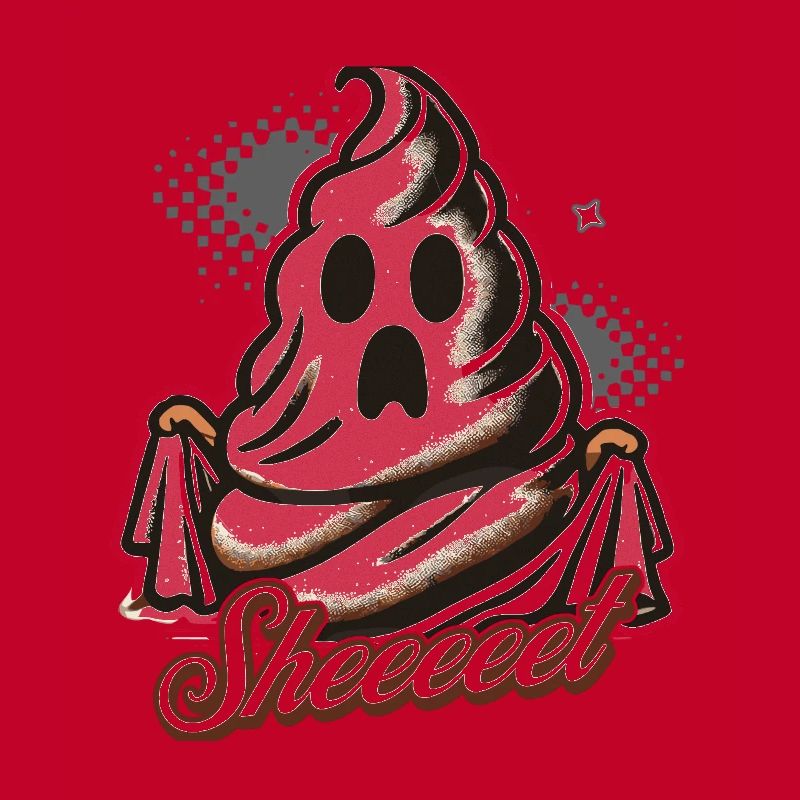 Feuille de caca d’Halloween Ghost Fun
