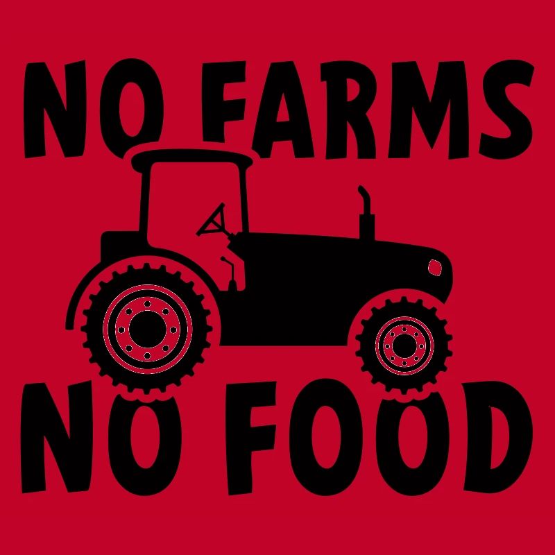 Keine Bauernhöfe, kein Essen oder Essen. Traktor