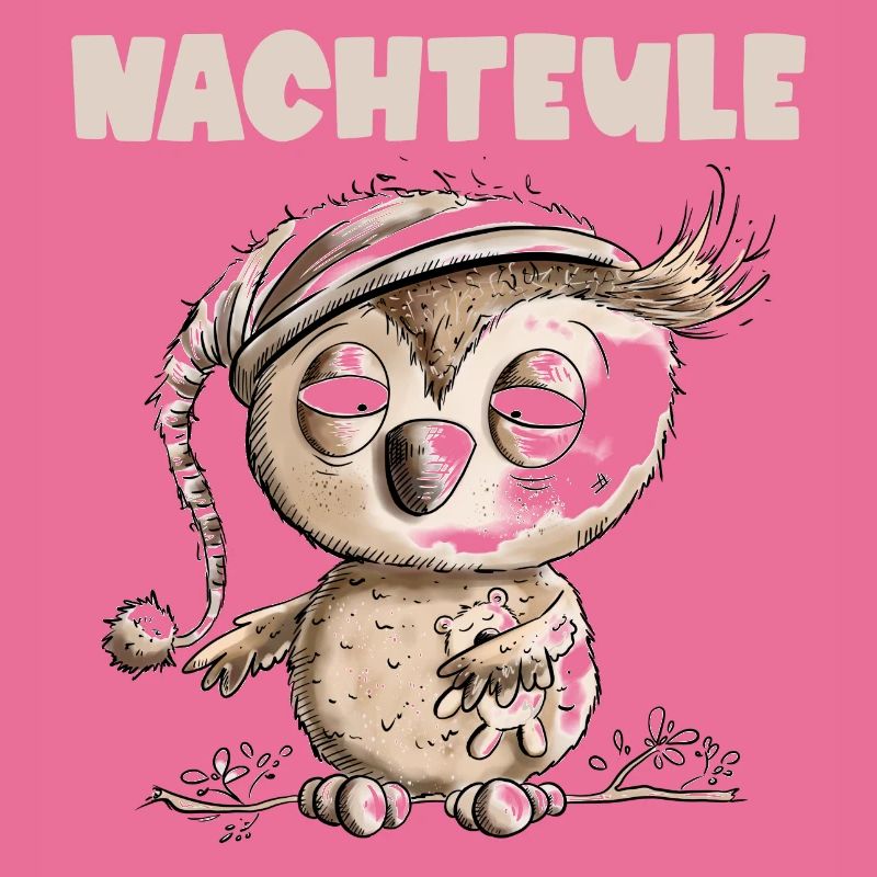 Drollige Nachteule Eule