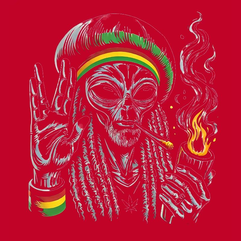 Rasta Alien – Chill und kosmische Vibes Design