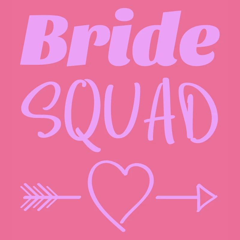 Bride Squad Heart Arrows Design