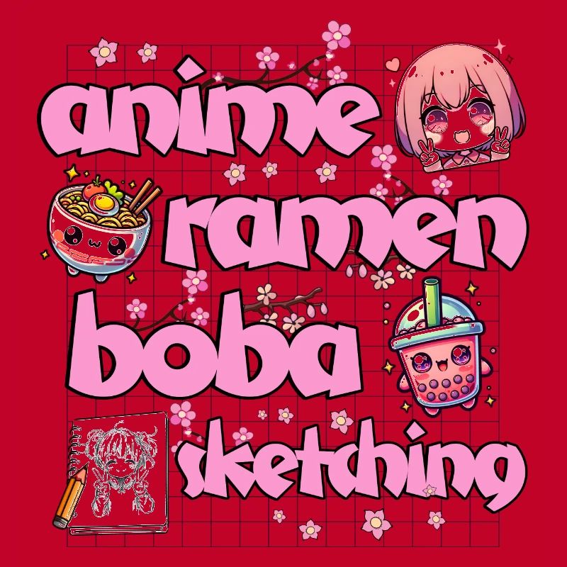 Anime Ramen Bubble Tea Dessin Kawaii