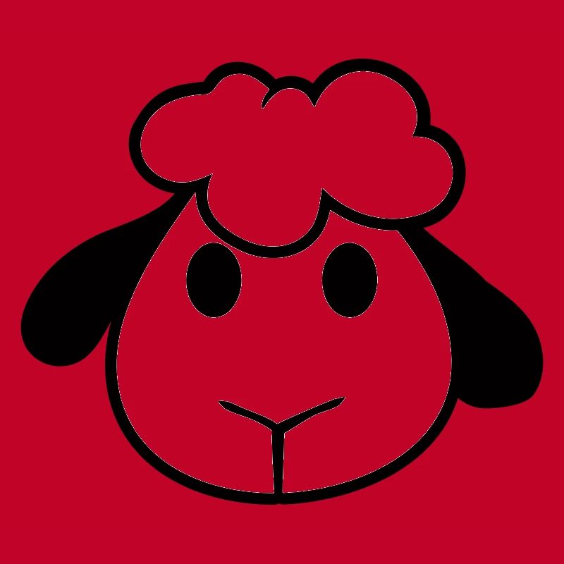 Sheep Face Head Cute Cute Lamb Cool Comic