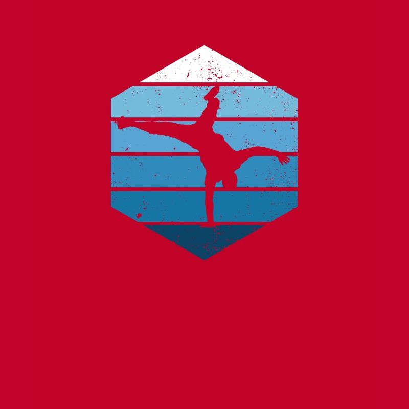 Breakdance Bboy Break Dance Retro Blue Breakdancer