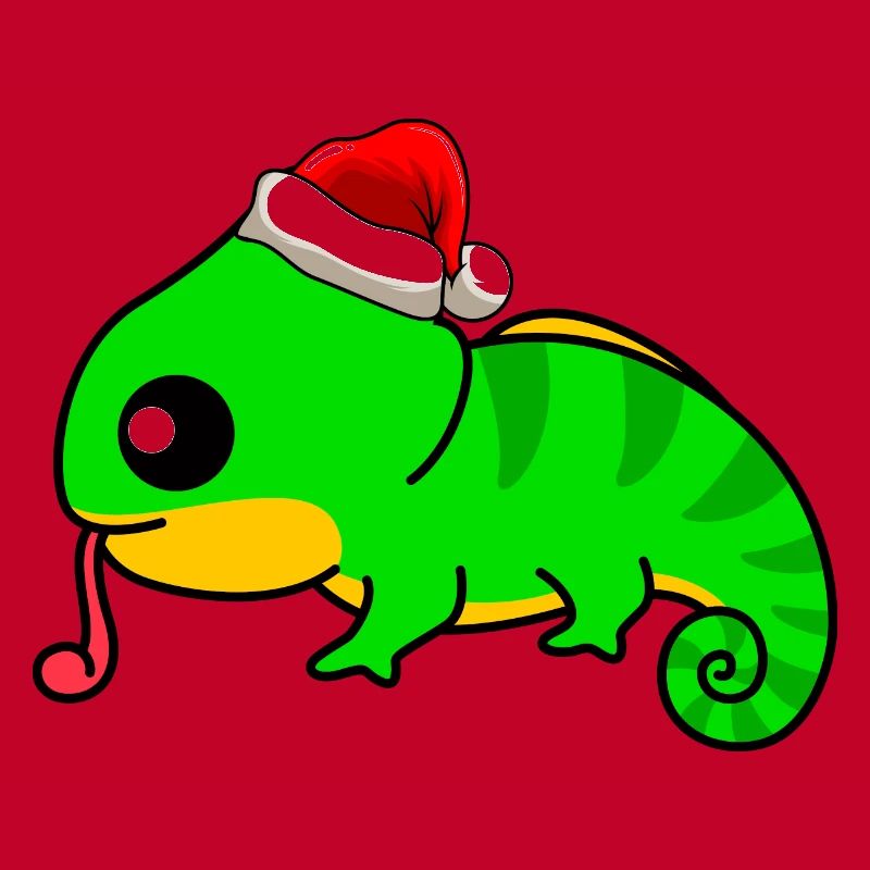 Caméléon Comic Christmas