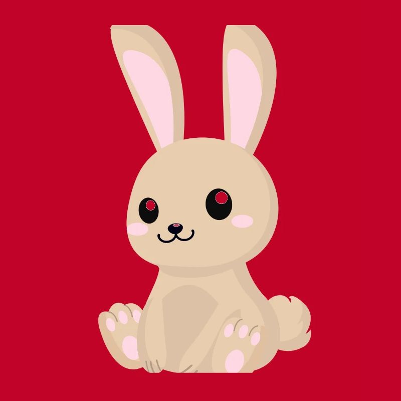Niedlicher Comic Hase sitzend