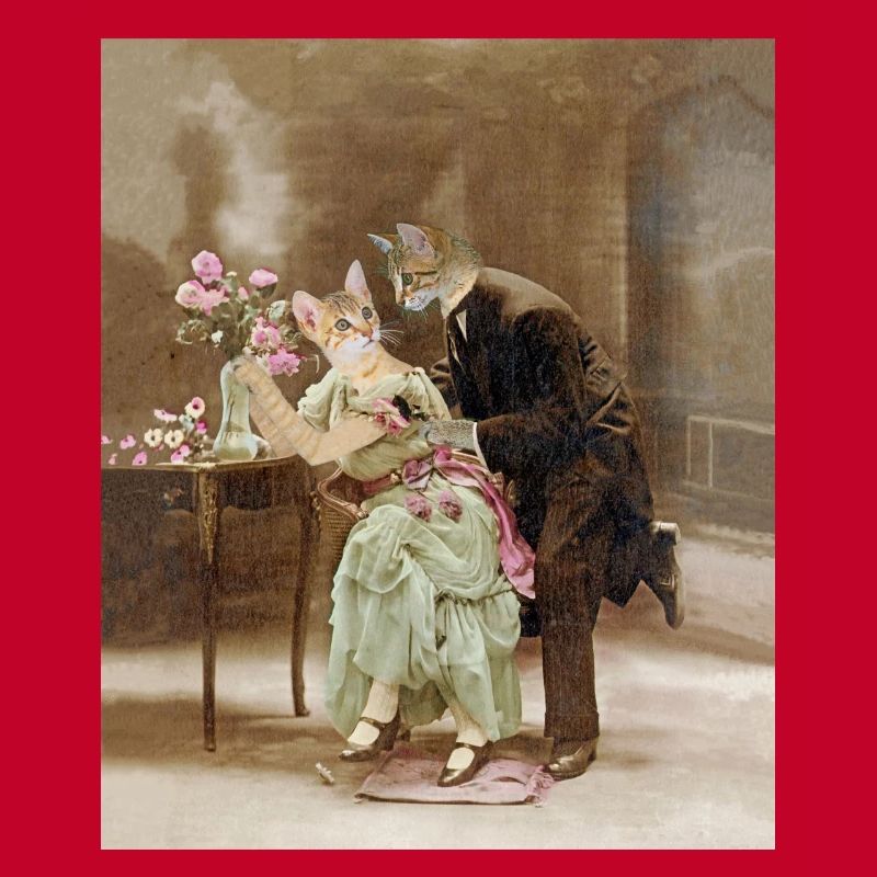 "Chats amoureux 1900, interrogeons les fleurs"
