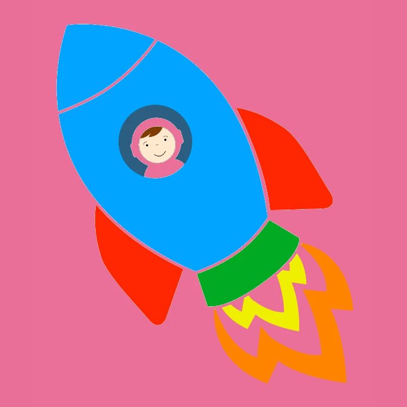 Rocket with astronaut
