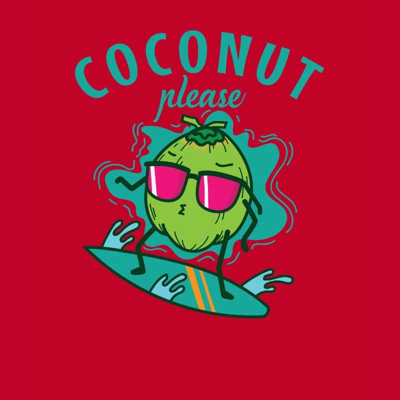 Coconut while surfing Coconut Please