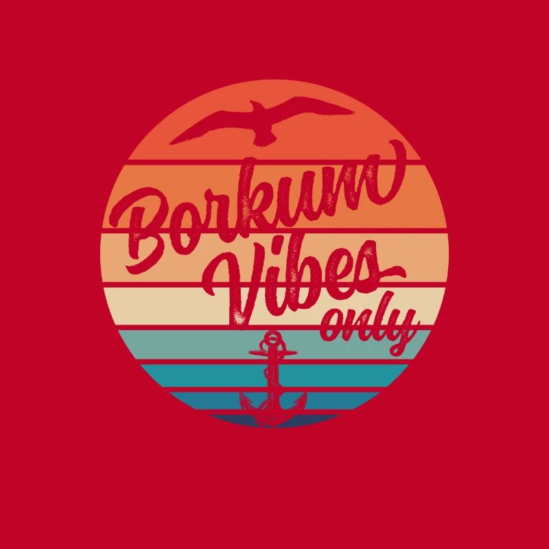 Borkum Vibes Only Anker Möwe