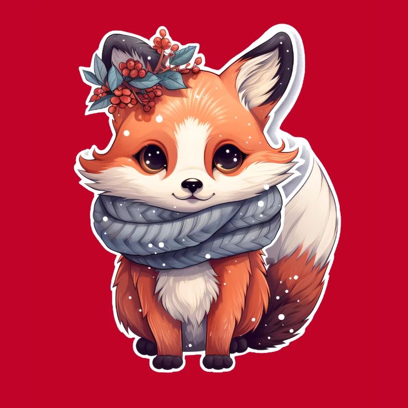 cute fox wintry