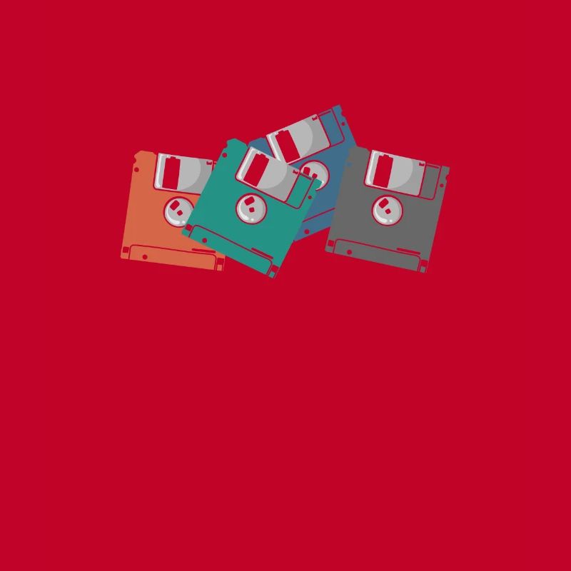bunte Disketten Retrospeichermodul Datenträger