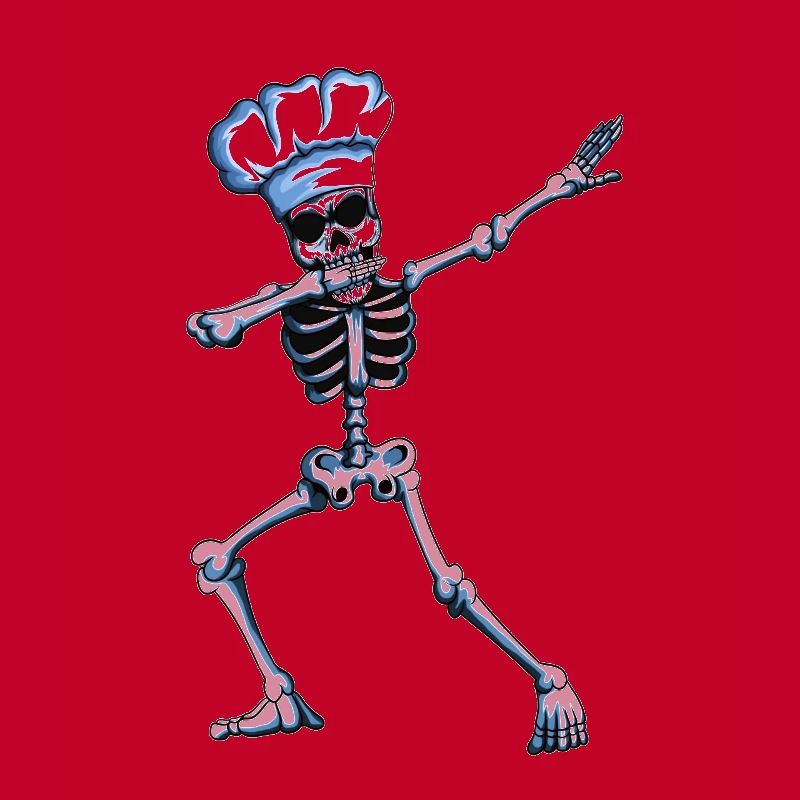 Cooking Baking Chef Chef Cap Skeleton Dabbing