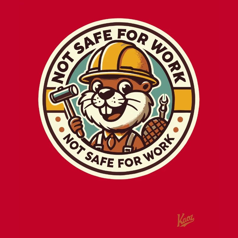 Not safe for work, construction worker beaver