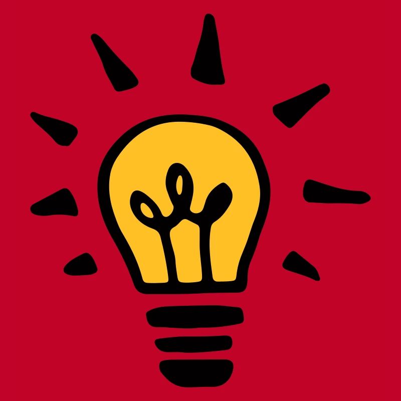 Orange light bulb