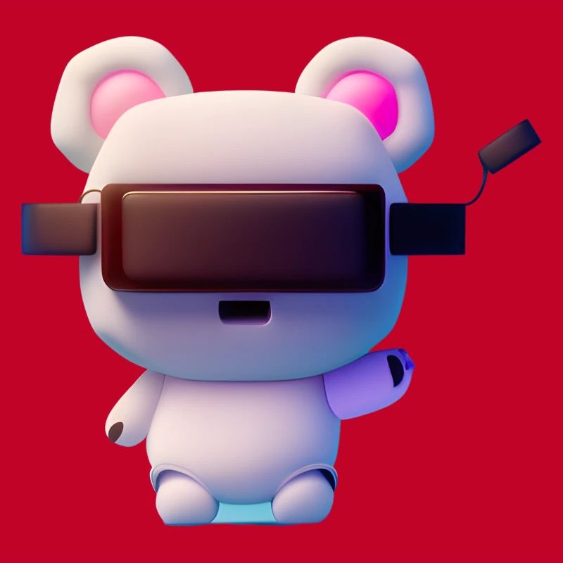 Bear with Virtual Reality Headset