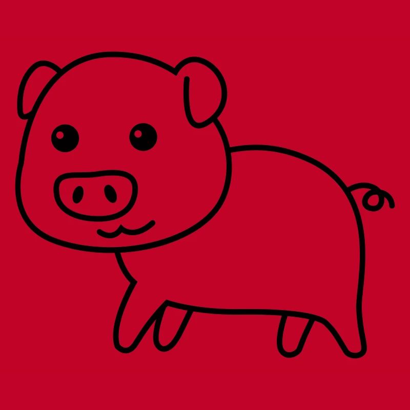 Schwein Comic Tier