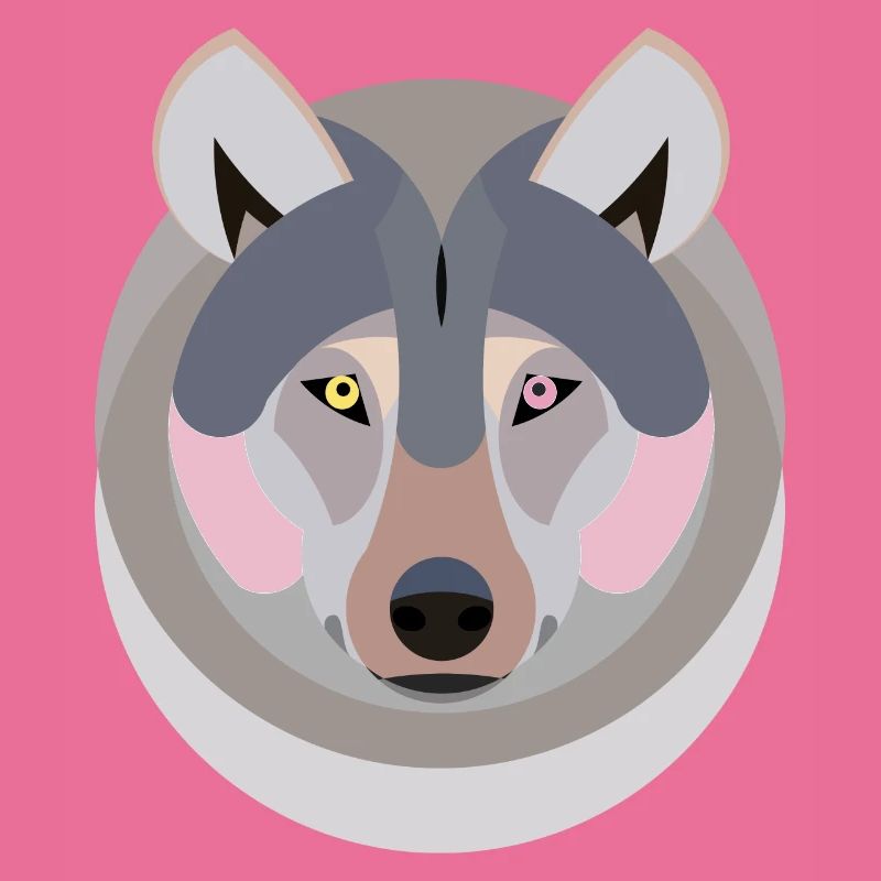 Wolf as a graphic