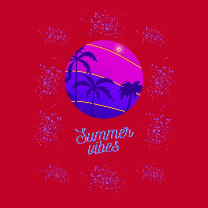Summer Vibes Neon Design