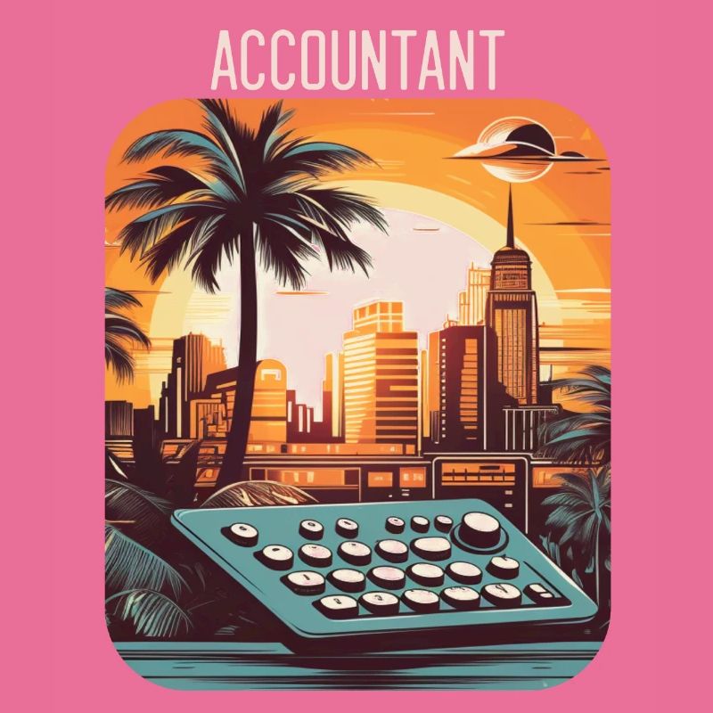 Comptable Vintage Sunset Comptabilité Graduation