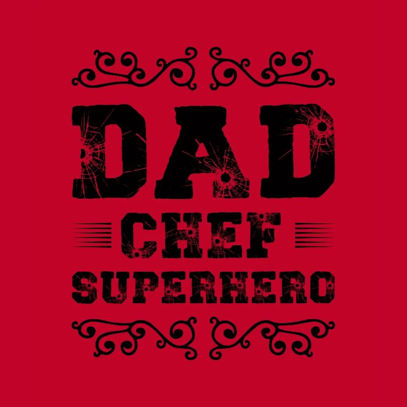 Dad Chef Superheld Papa