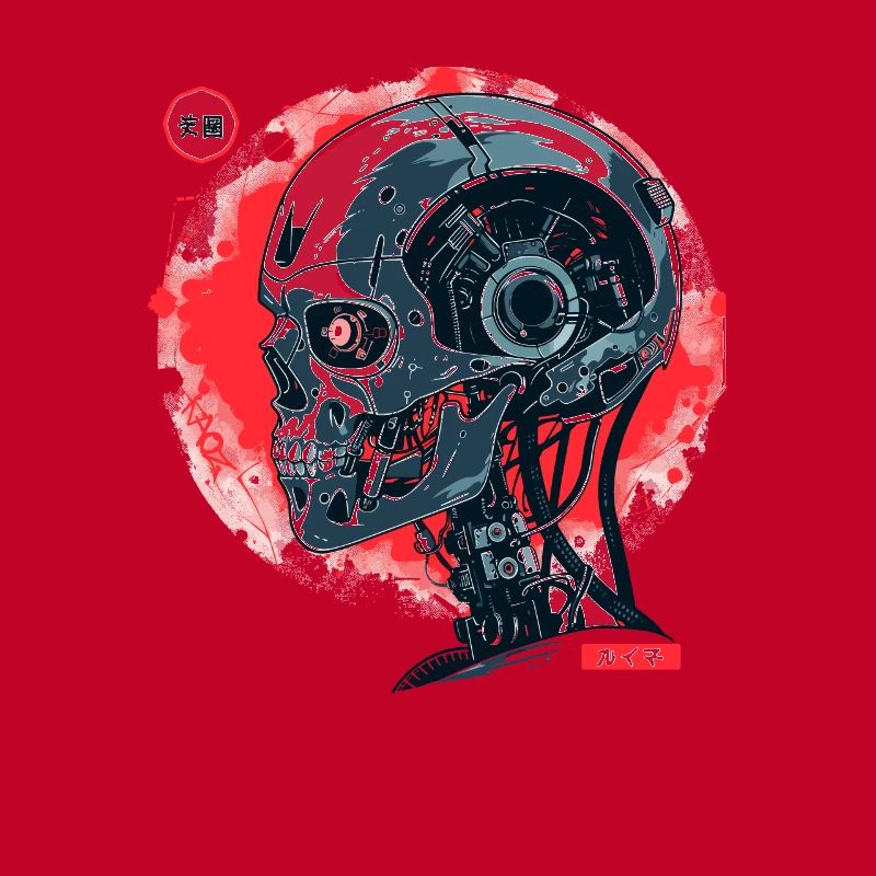 Cyber Cyborg Tech : Crâne de robot Crâne