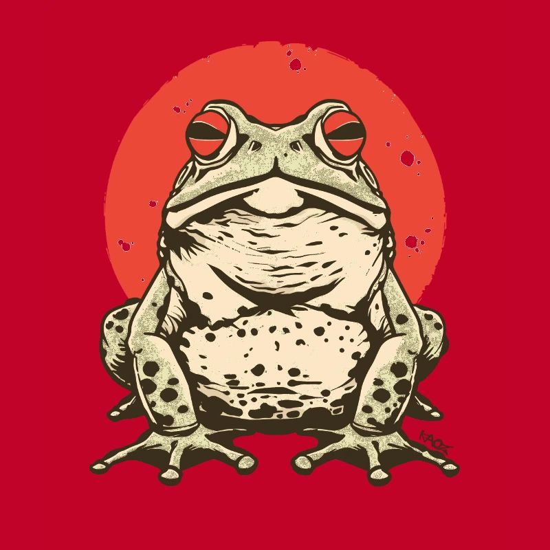 A big, fat Japanese frog toad