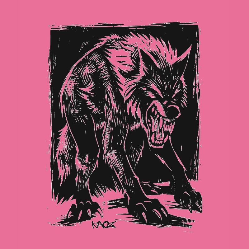 Böser Horror-Werwolf oder Wolf