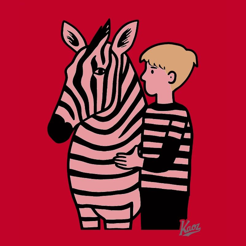 Junge mit Zebra