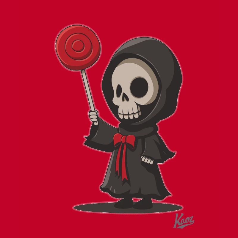 Sensenmann mit lecker Lutscher Lollipop