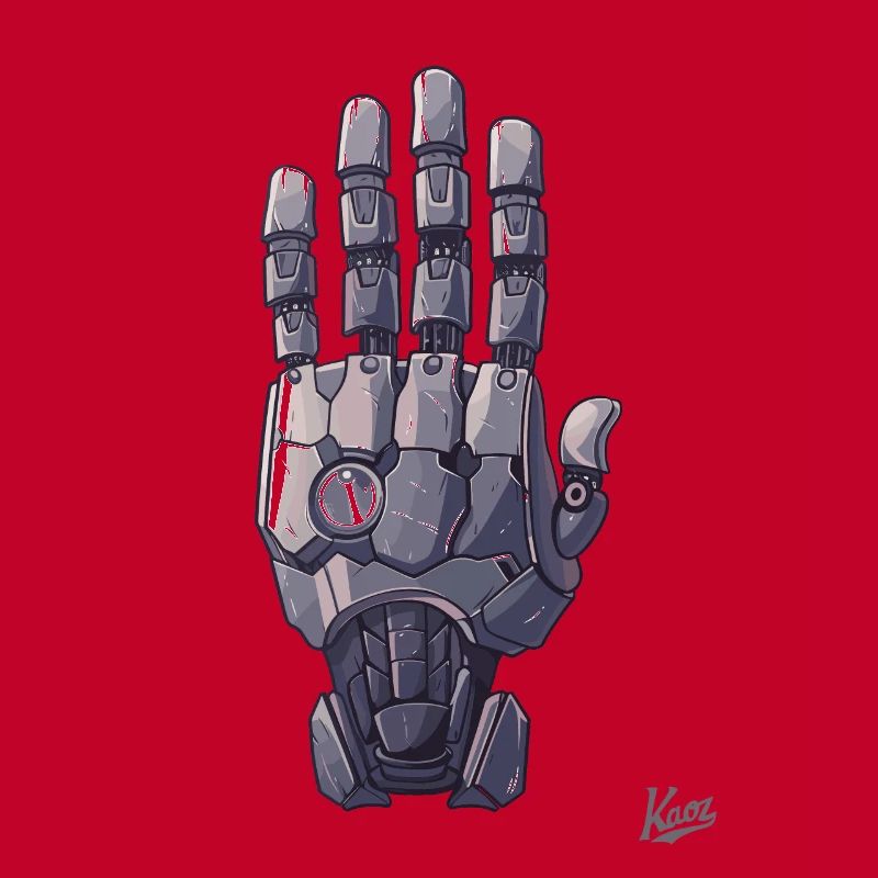 Roboter- oder Cyborg-Hand