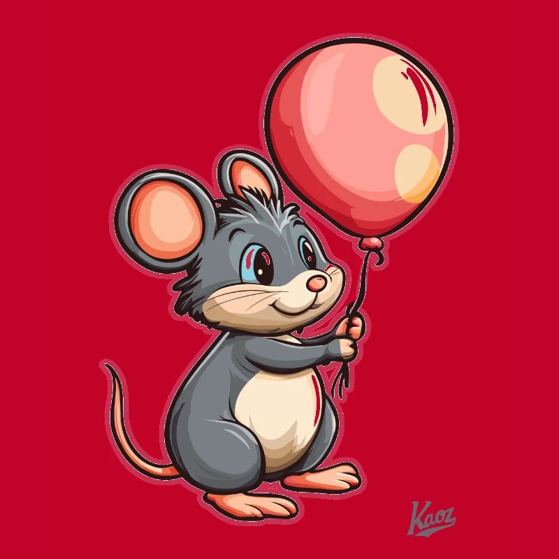 Cute Mouse with Balloon