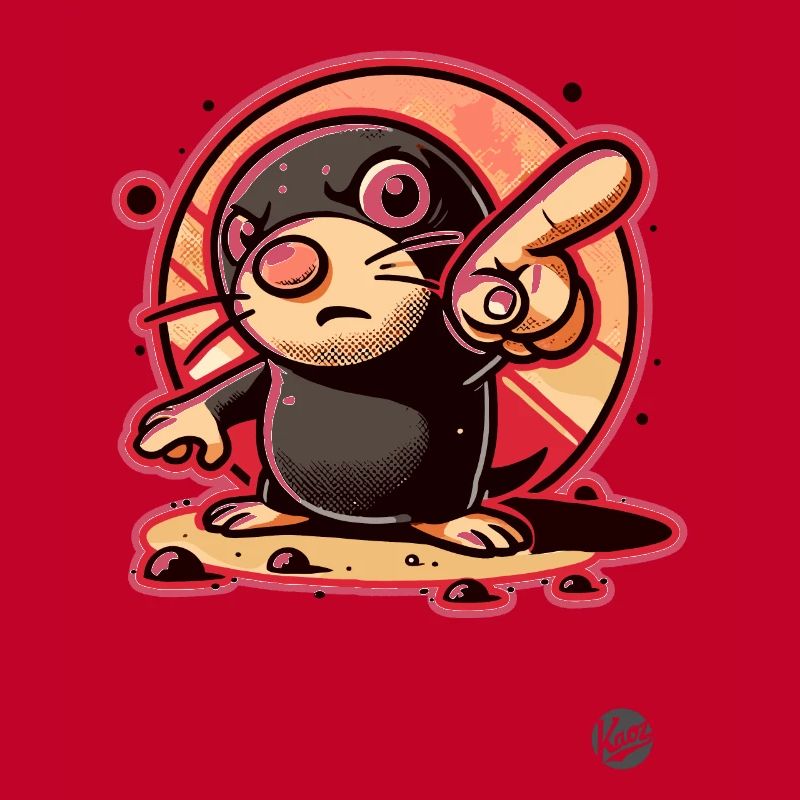 Funny mole pointing with finger