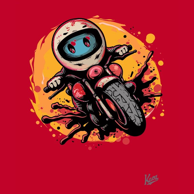 Süßes Motorrad-Comic