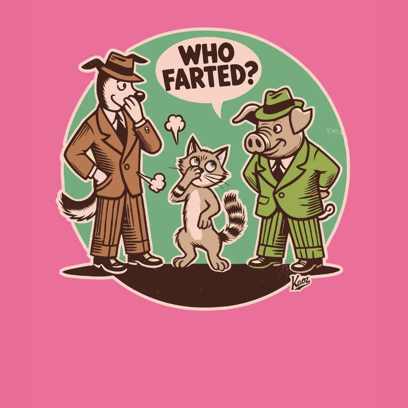 Wer hat gefurzt? Katze, Hund oder Schwein