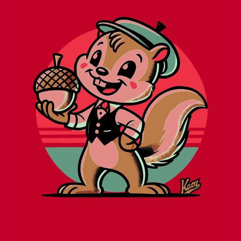 Squirrel with hazelnut