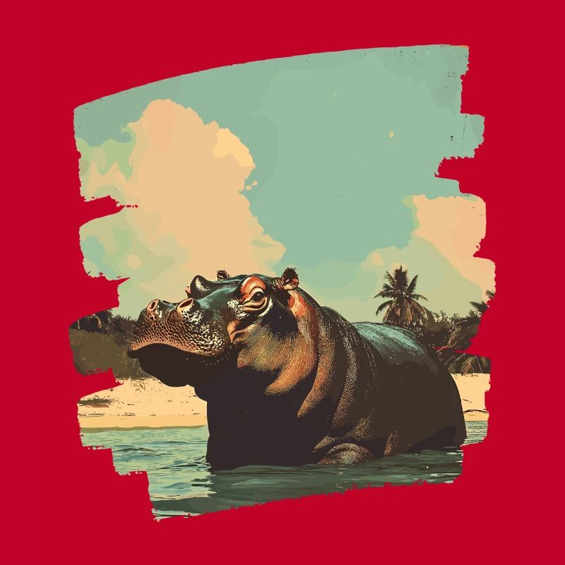 Hippopotame Rétro