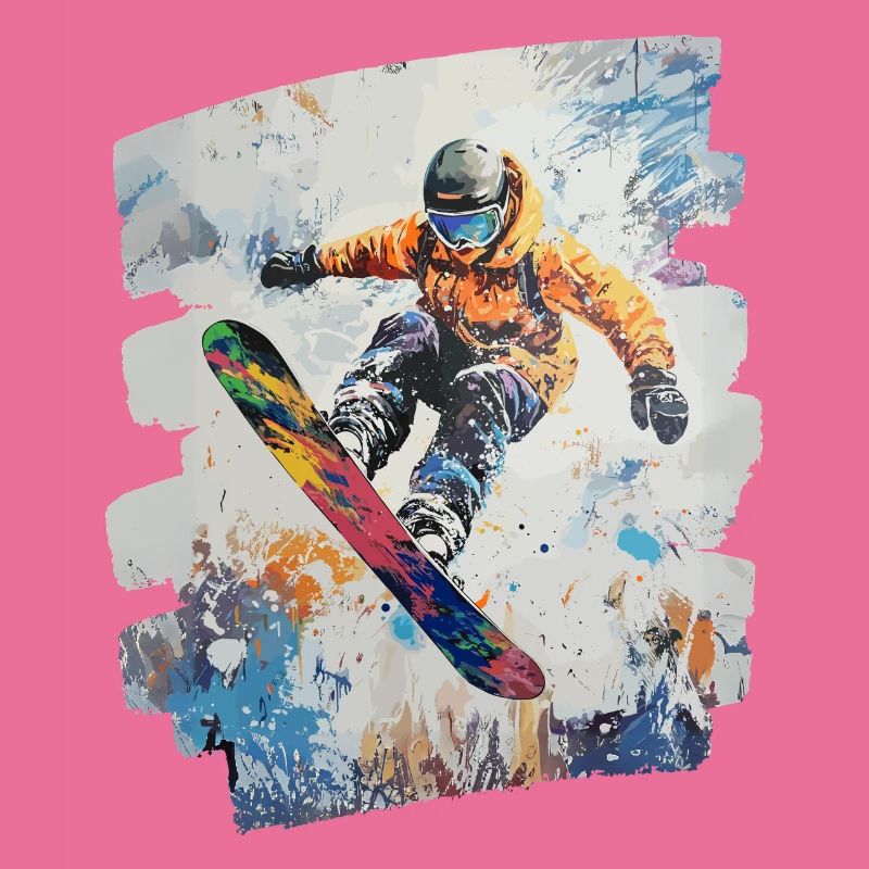 Snowboarder Pulverschnee